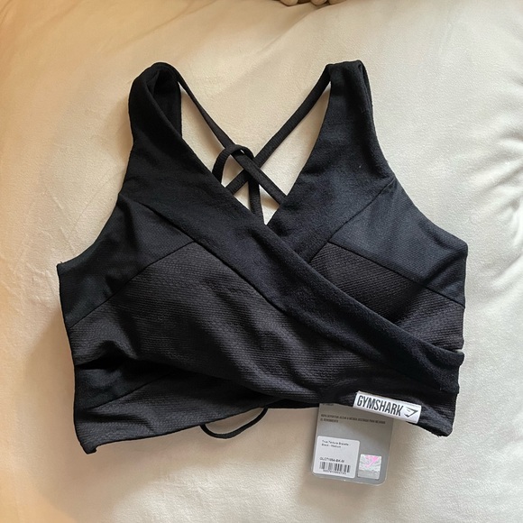 Gymshark True Texture Bralette - Black NWT - Picture 3 of 8